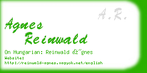 agnes reinwald business card